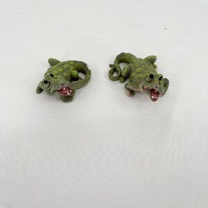 Lot of 2 Pete Apsit Holy Herd NOAH'S ARK Crocodiles Croc Rockette Resin Figurine